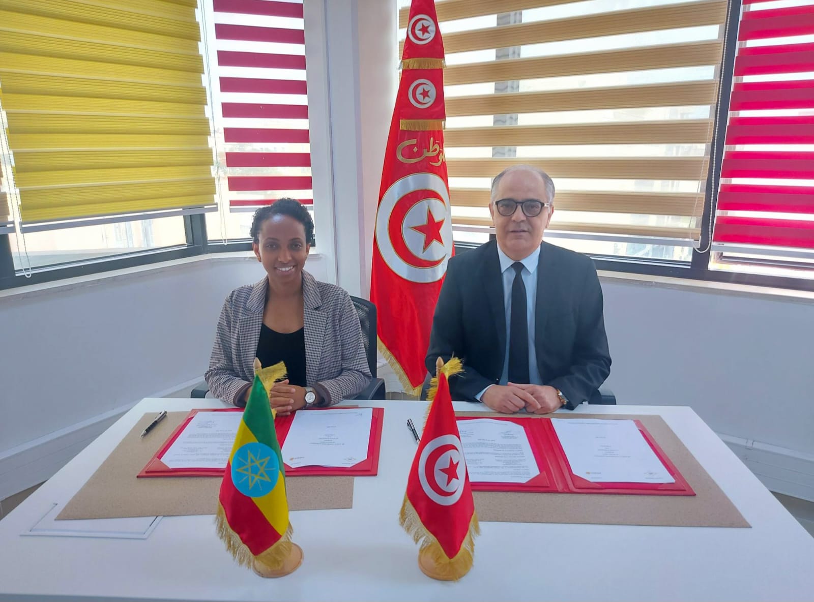  إمضاء إتفاقية تعاون ثنائي بين البريد التونسي وبريد أثيوبيا